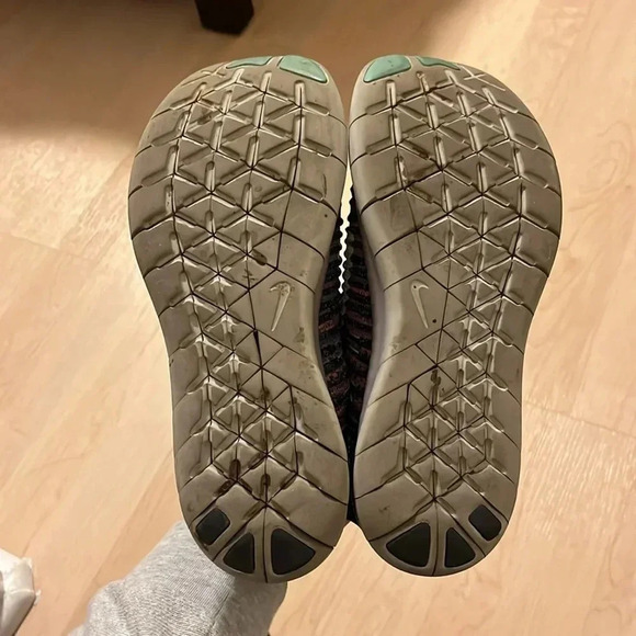 Nike Free RN Flyknit Running Shoes Sneakers Blue Women’s 8.5 - Picture 4 of 10